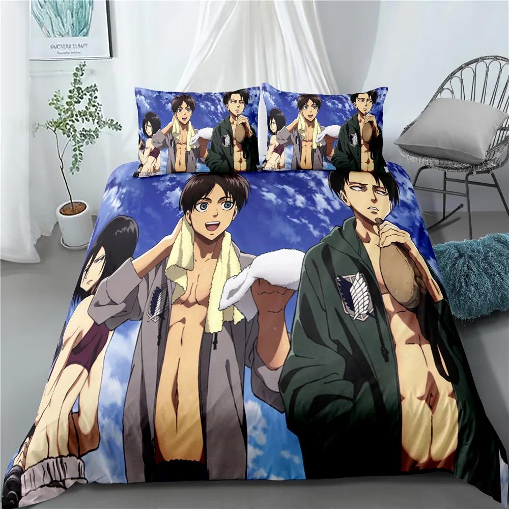 Anime A-Attack On T-Titan Home Textile 3D Bed Linen Set For Kids Comforter Bedding Sets For Home Textiles Anime Decor For Home