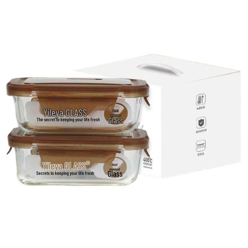 Yileya XZ-001 Borosilicate Glass Food Storage Bowl Set