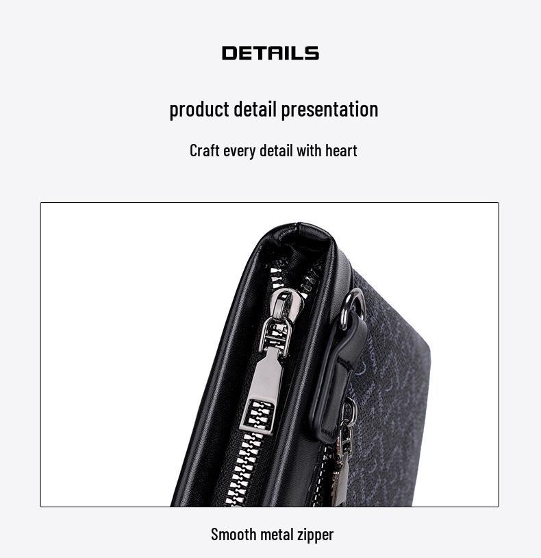 Men's Business Clutch: Fashion Plaid Multi-Card Holder Wallet & Phone Bag