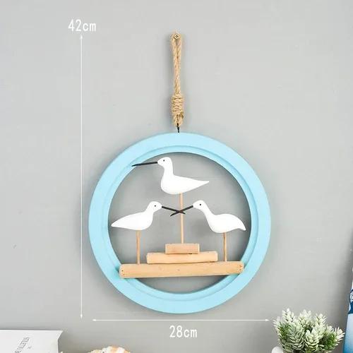 Resin Wall Hanging Seabird Living Room Painted Seagull Cafe Background Decoration Gift Interior