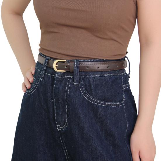 

Женский ремень регулируемой длины из искусственной кожи пояс однотонный пояс для талии платья рубашки брюки юбки аксессуары