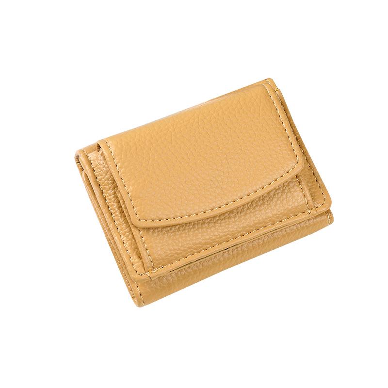 Korean Style Women's Short Tri-Fold Wallet: Large Capacity, Multi-Card Slot, Anti-Demagnetization.