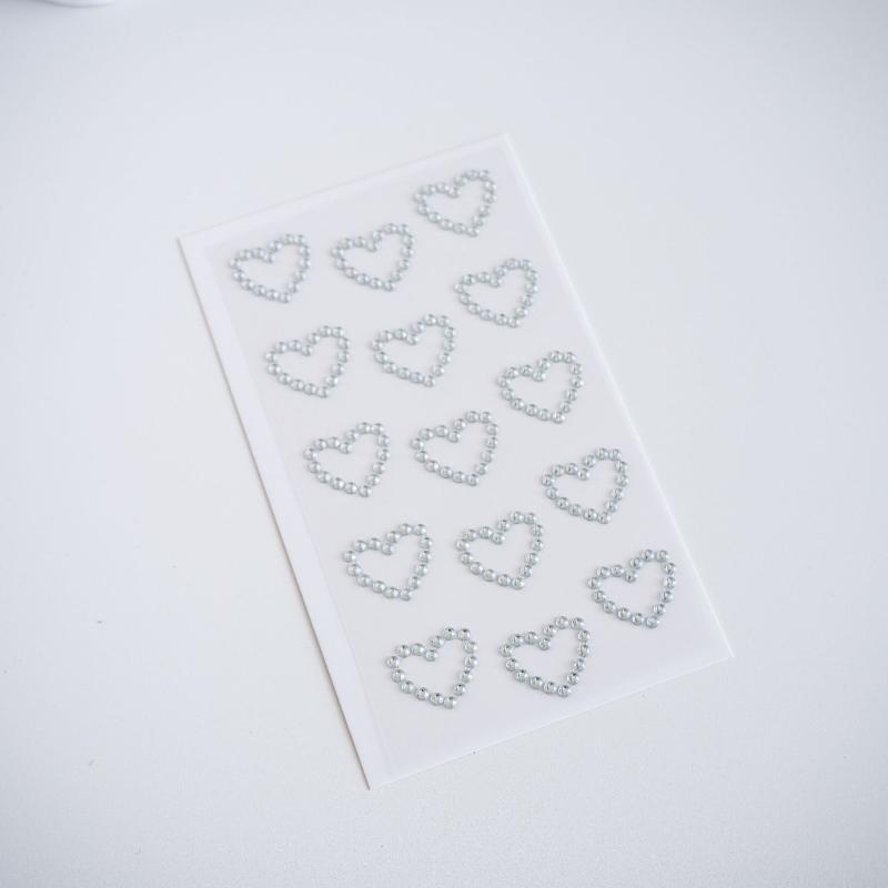 3D Star Heart Shaped Pearls  Stickers Kids Diy Self Adhesive Jewel Crafts Sparkly  Stationery Stickers Girls