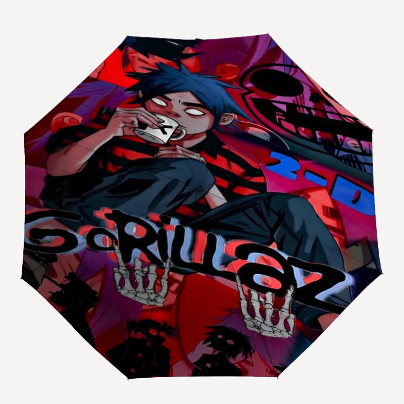 

1PC Gorillaz Artwork Automatic Open/Close, 8-Rib Durable Frame Compact Travel Umbrella for Men & Women S1222027