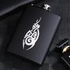 8 OZ Ounces Black Matte Metal Gift Stainless Steel Hip Flask Flagon Alcohol Bottle Whisky Vodka Laser Engraved LOGO Custom Made
