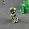 Copper Little Monk Buddha Statue Miniature Figurine Home Decoration Tea Pet Brass Casting Living Room Desk Feng Shui Decor Craft