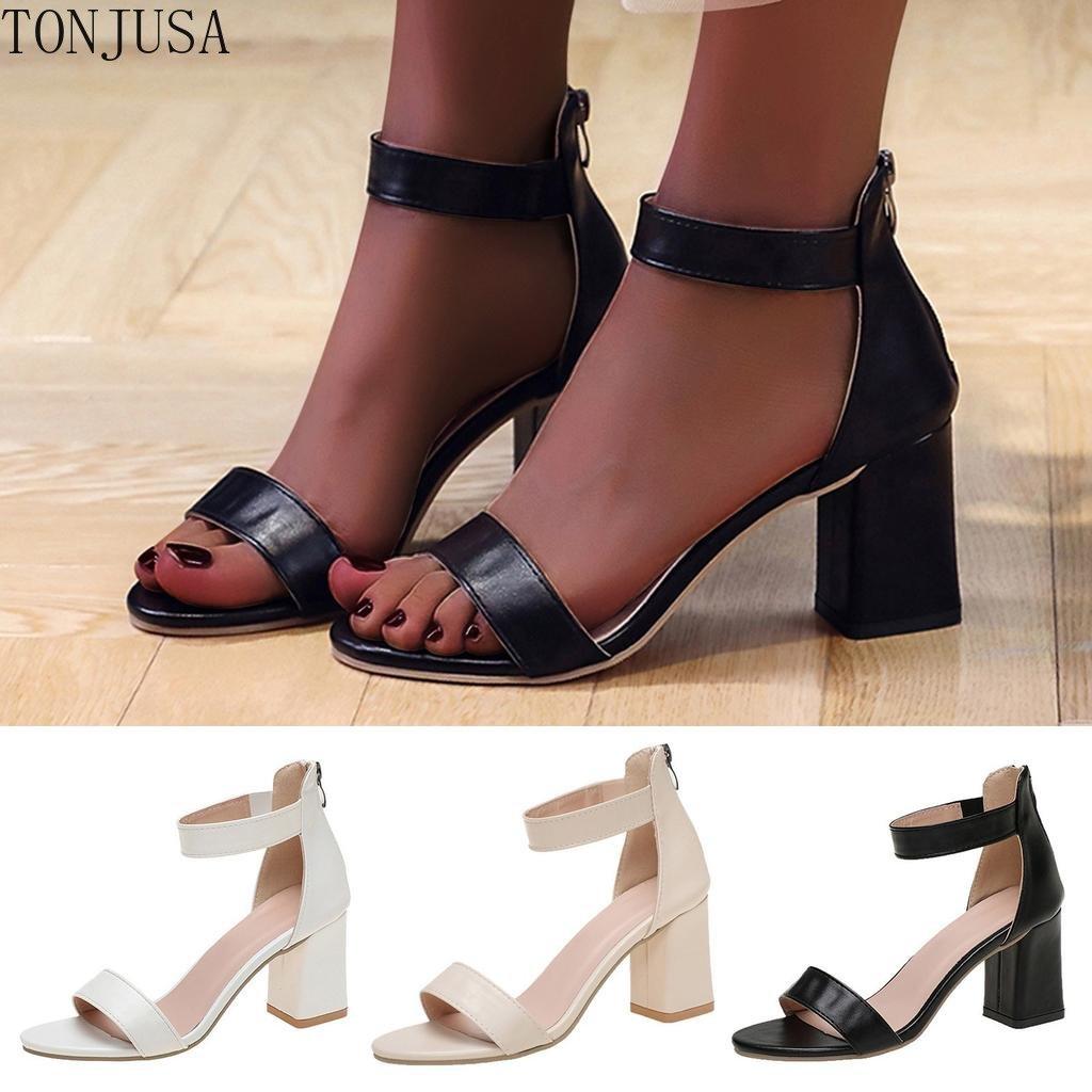 Новые летние женские туфли на высоком каблуке и босоножки на платформе на толстом каблуке — фото 6