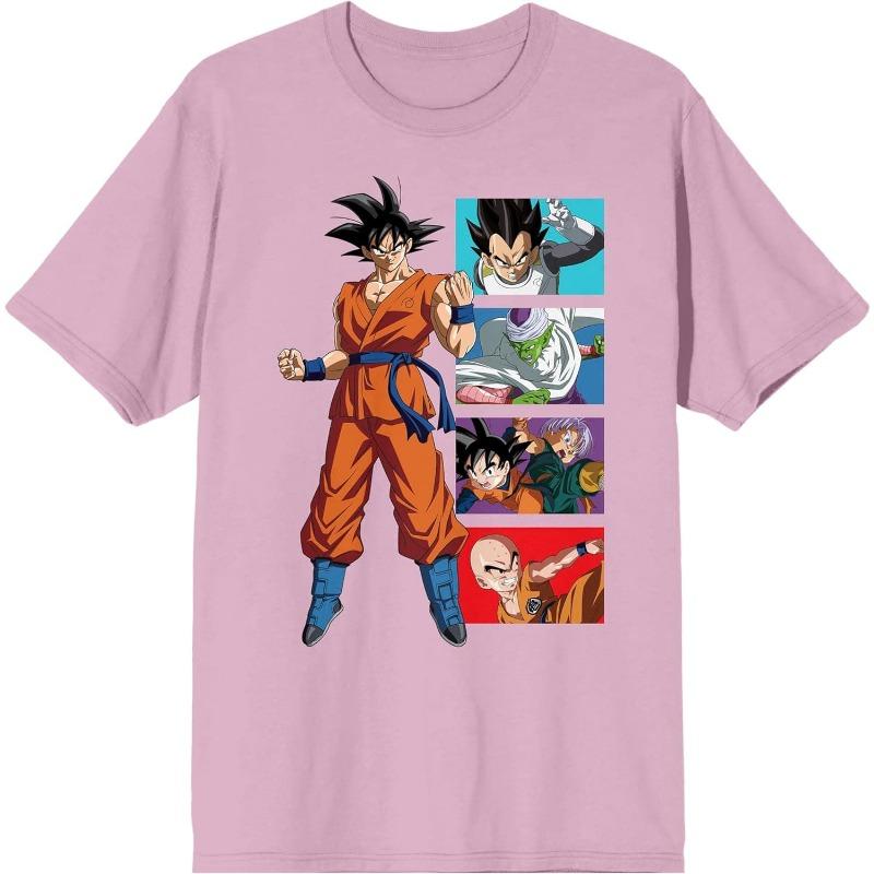 Summer Dragon Ball Retro Anime T-shirt for Men's Casual Loose Sports Daily T-shirt