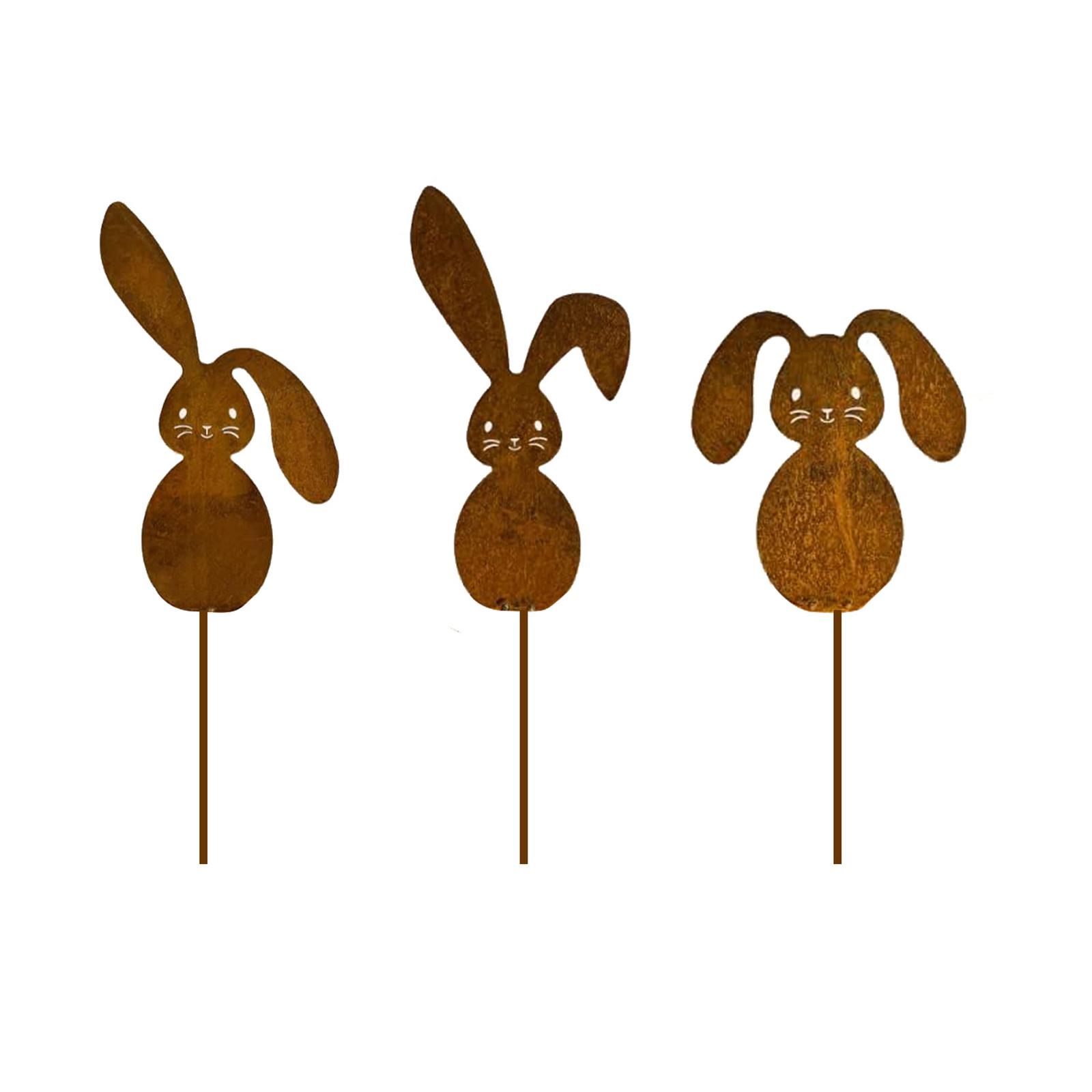 

Металлические животные для двора, декор для сада, ржавые животные для наружных украшений, наружные декоративные колышки, газонный аксессуар A