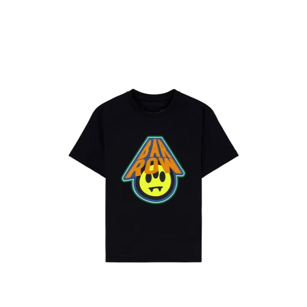 Summer Barrow Men Women Short-sleeved T-shirt Casual Fashion Pure  Round Neck Print Summer Trend Brand Burst Fitness