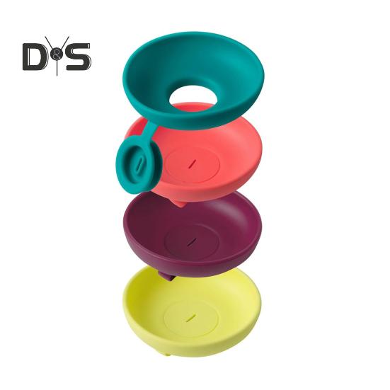 4Pcs Kids Popsicle Holders with Drip Catcher Ice Cream Stand with Dual Functional Design Easy To Clean Silicone Holder for Summer And Birthday Parties