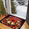 1pc Santa Claus Christmas Welcome Doormat, Non‑Slip Machine‑Washable Easy‑Clean Floor Mat for Entryway, Kitchen, Bedroom