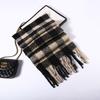Sweet warm scarf women's winter small plaid black mig scarf fashion outfit