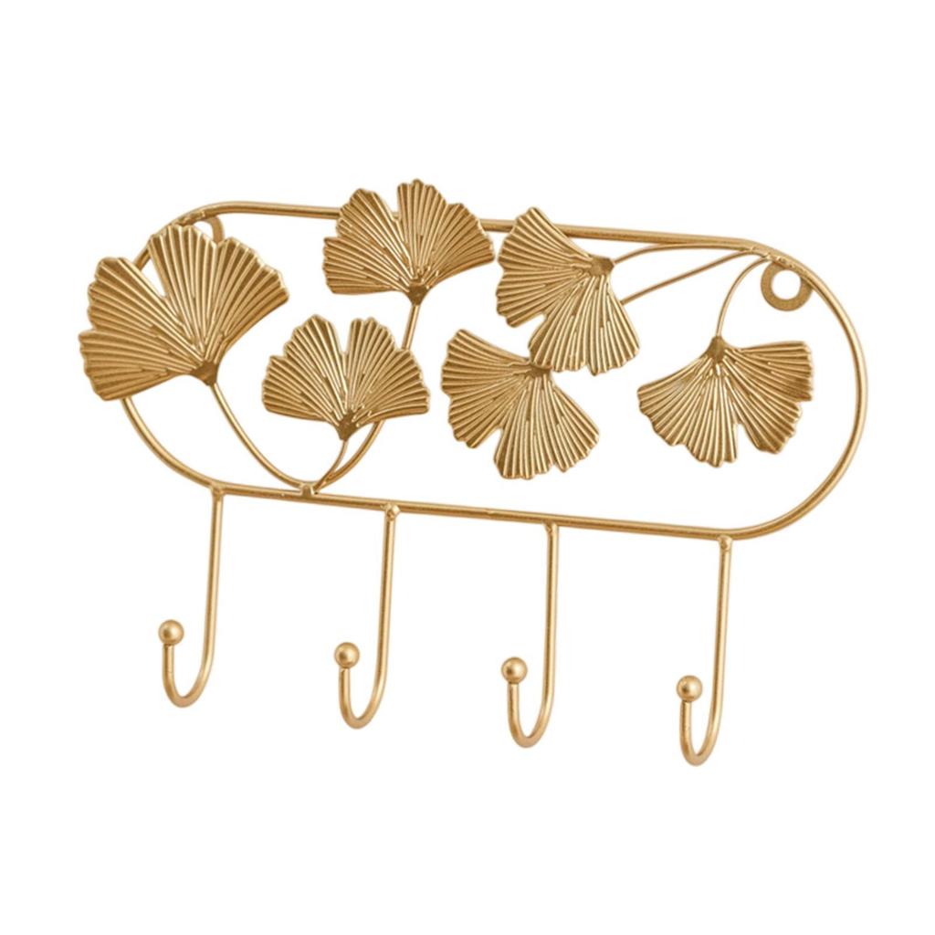 Wall Hook Wall Mount Multipurpose Ornament Leaf Design Easy to Install Decorative for Balcony Dorm Garden Bathroom Kitchen