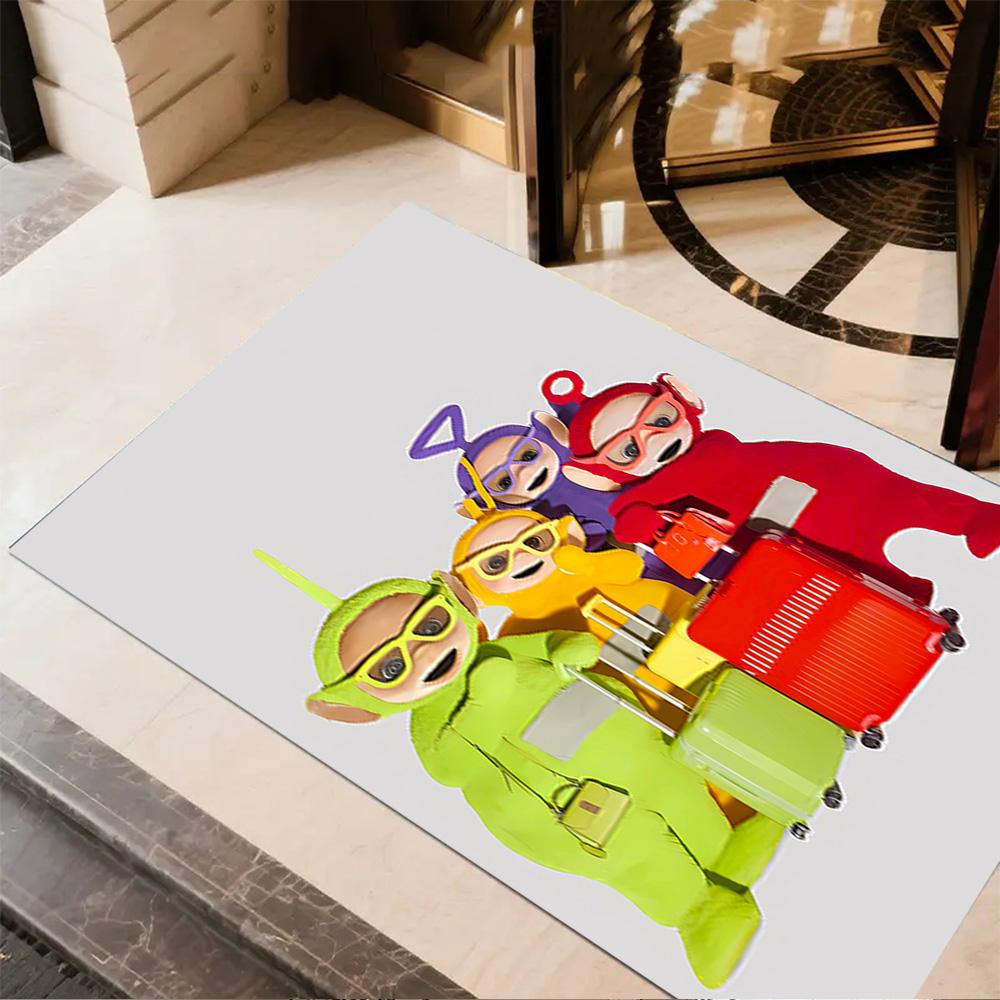 Teletubbies Friends Forever Floor Mat Design for Bedrooms Foyer Study Room Game Room Antislip Carpet Anime Office Decor Birthday/Christmas Gift