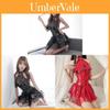 Sexy Sleep Dress For Women With Pu Shine Fabric And Adjustable Straps For Home And Hotel Use