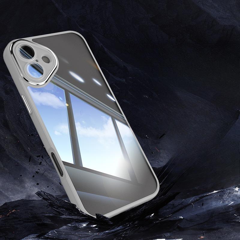 Applicable To Apple IPhone16PRO Mobile Phone Case Protection Case High Transparency Anti-fall Case Hardware Armor Two-in-one Lens