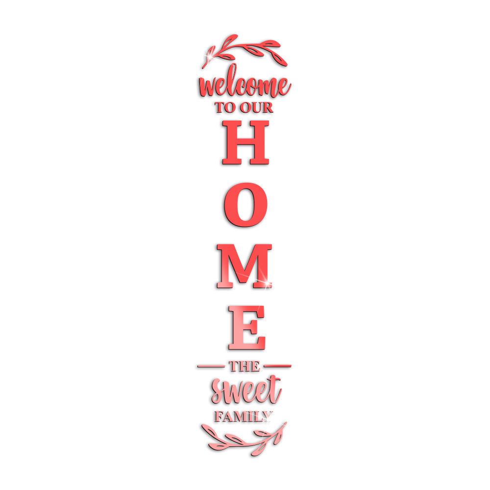 DIY Self-Adhesive Family Mirror Wall Sticker for Home Entrance Decor