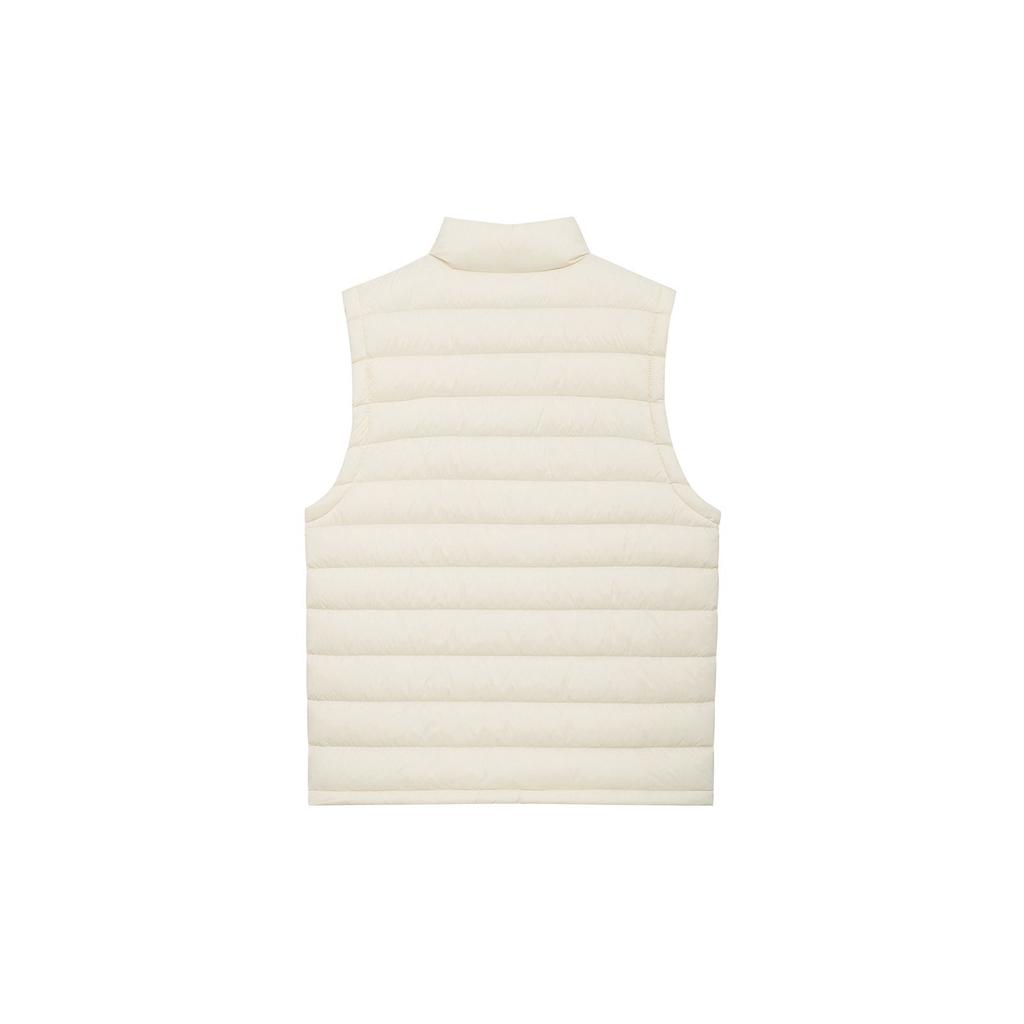 Li-Ning Fitness Series Solid Color Stitched Down Vest Men Outerwear Swan-White AMRS005-2