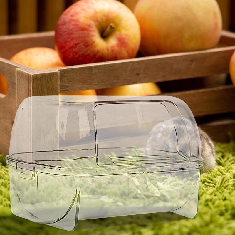 

Hamster Sand Bath Box Clear Sand Bath Shower Room Cage Accessories Litter Box Hamster Bed For Mice Lemming Gerbils Small Animal france