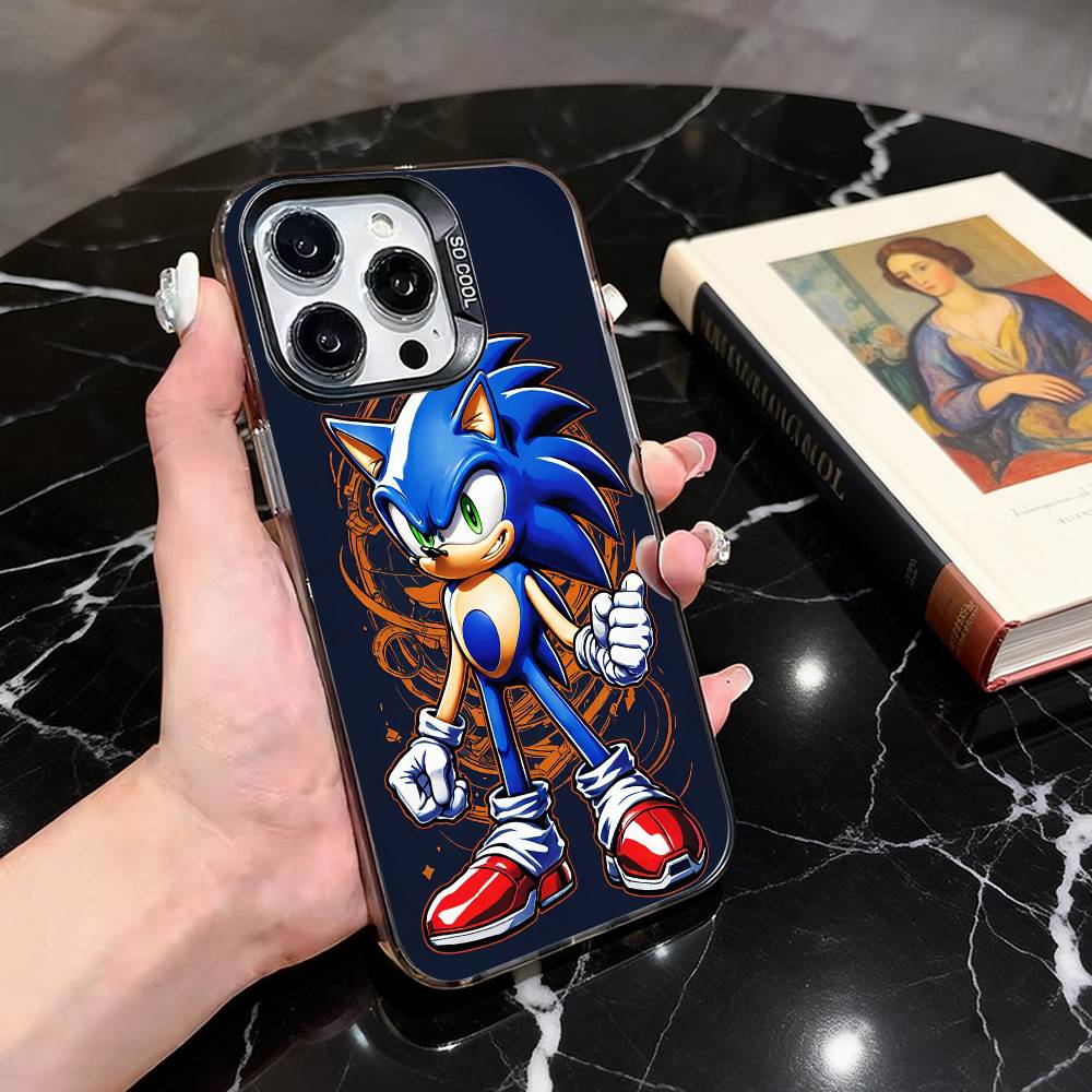 CUTE The H-Hedgehogs S-Sonic-HS Phone Case For iPhone 17,16,15,14,13,12,11 Plus,Pro Max,Colorful Silver Phone case Funda Cover