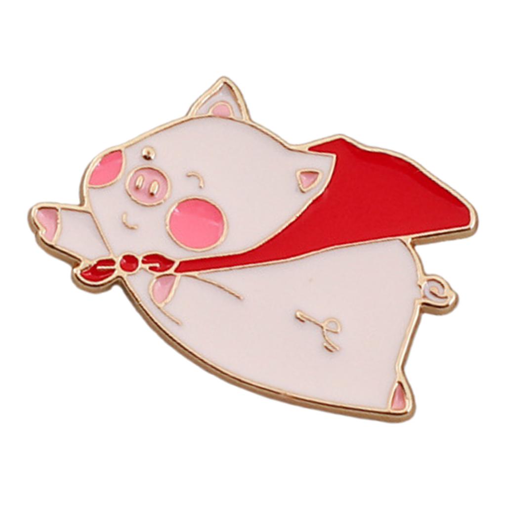 Animal Brooch Pin Cartoon Enamel Lapel Pin Clothing Jewelry Flying Pig Brooch Animal Pin Suitable for Daily Party Wear