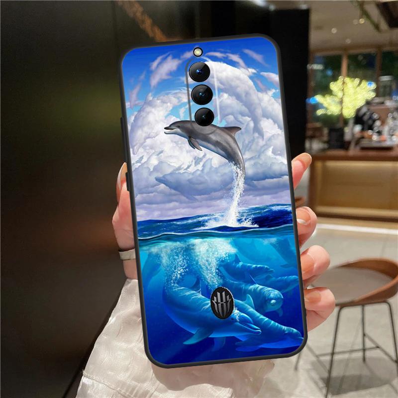 Animal Dolphin Case For ZTE Nubia Red Magic 8 8S 9 9S 10 10S 11 Pro Plus 6 7 6S 7S For RedMagic 10 Air Cover