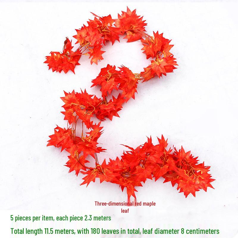 Efeutute Weinblätter Künstliche Deckenranke mit Rattan und Grünem Laub