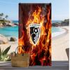 Asciugamano da Spiaggia con Stampa del Bournemouth Football Club, Asciugamano Grande Morbido Asciugatura Rapida per Spiaggia Campeggio Nuoto