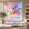 My Little Pony Tapestry, Personalized Custom Text, Wall Hanging Tapestry For Living Room Home Wall Decor