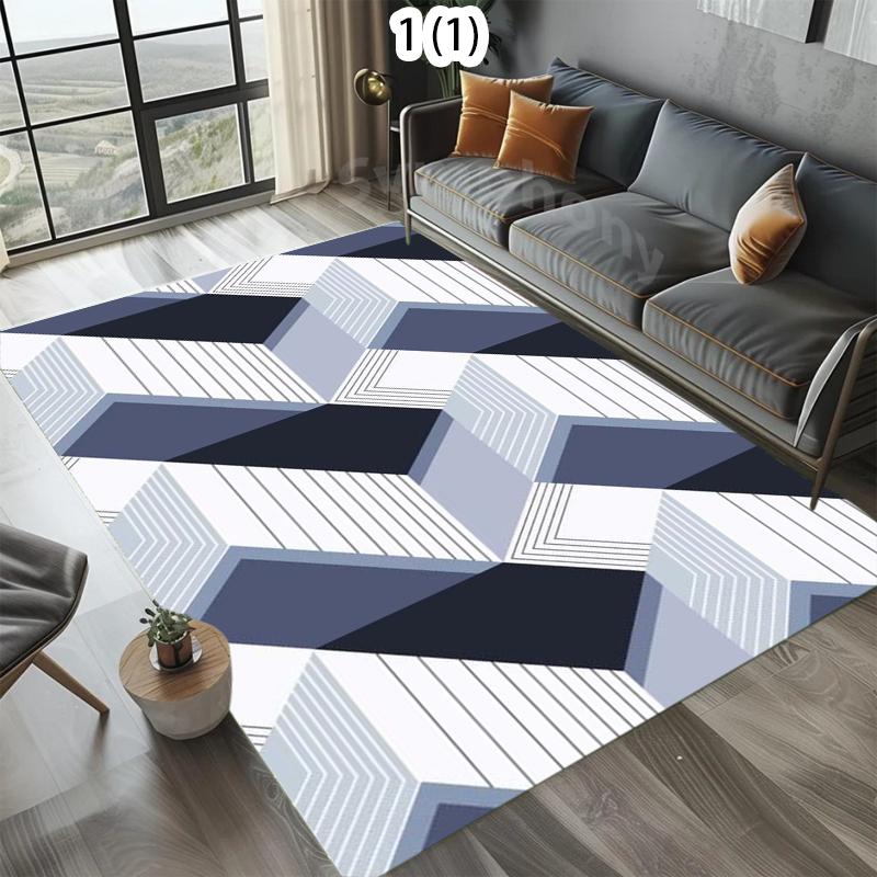 Vintage Spliced Carpet That Can Be Soft This Geometric Bedroom Carpet Is Suitable for Home Bedroom and Living Room Decoration