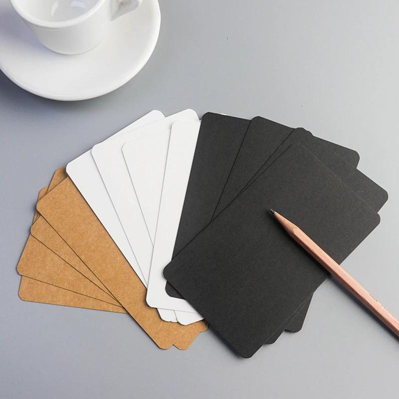 102550pcs 12.6x7.6cm Retro Kraft Paper Blank Hand Drawn Cards Double Sided Word Card DIY Greeting Invitation Card Message Card