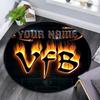 Custom Name,VfB pattern round rug,Carpet Rug for Living Room Bedroom Playroom ,Non-slip Floor Mat,Holiday Gifts and Birthday Gifts.