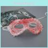 Halloween Half Face Mask And Hair Clip Set With Diy Horror Design For Costume Parties