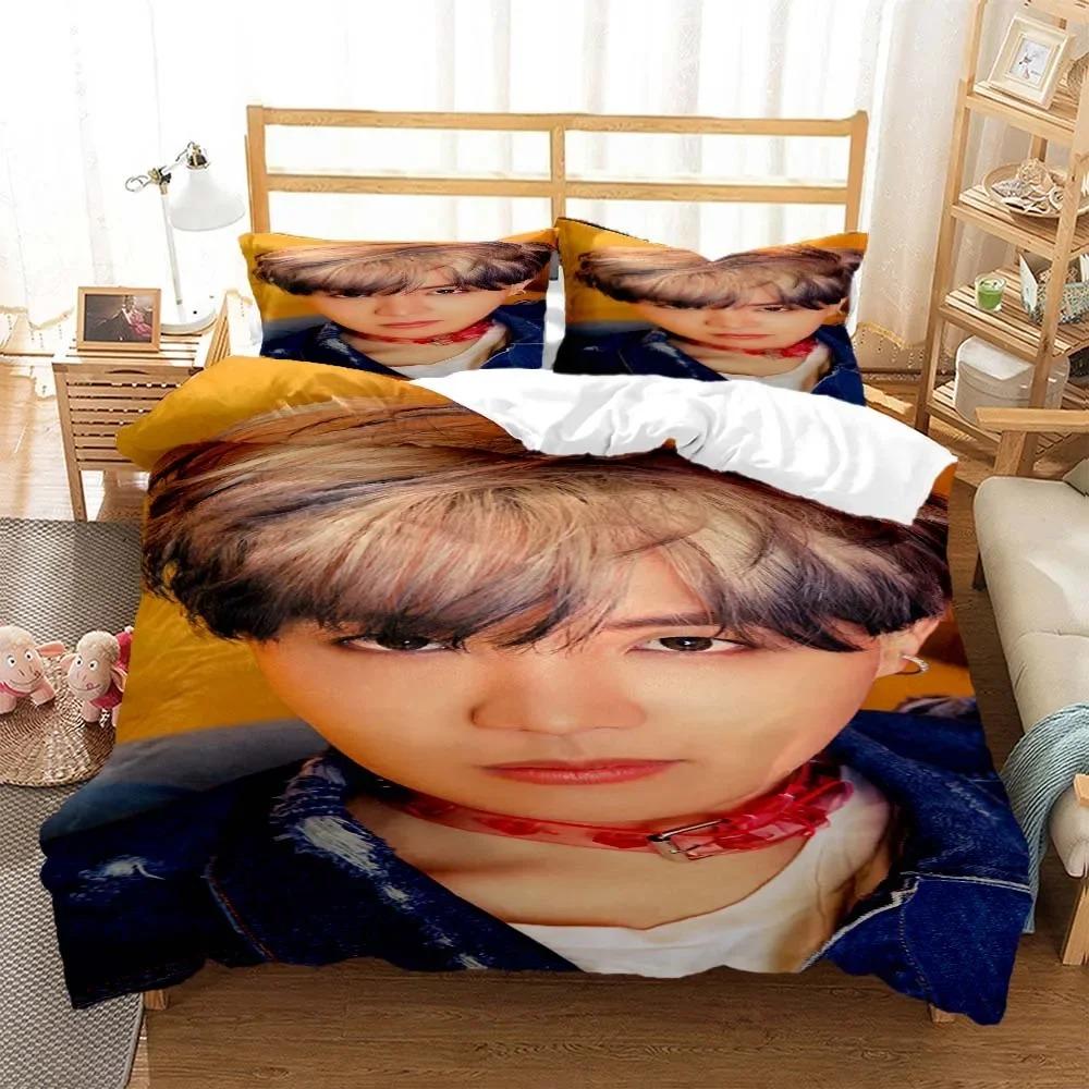 Fashion Men's Top Tier Singer Printed Bedding Set for Youth Queen Bedding Set Quilt Cover Bedding Set for Youth