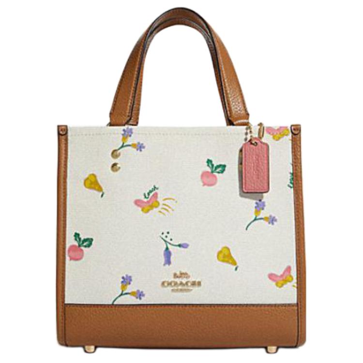

Coach Dempsey 22 Classic Print Adjustable Shoulder Strap Fabric And Leather Tote Bag Women Tote Brown C8253-IMTVF Basic Set (Bag+Dust Bag)