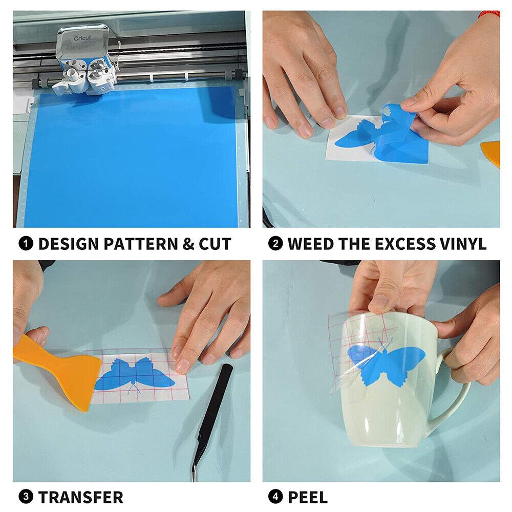 Glitter Adhesive Vinyl Making Sign Film Craft Cup Wall Xmas Gift Decor for Glass Window Metal DIY 30*25cm/50cm/100cm