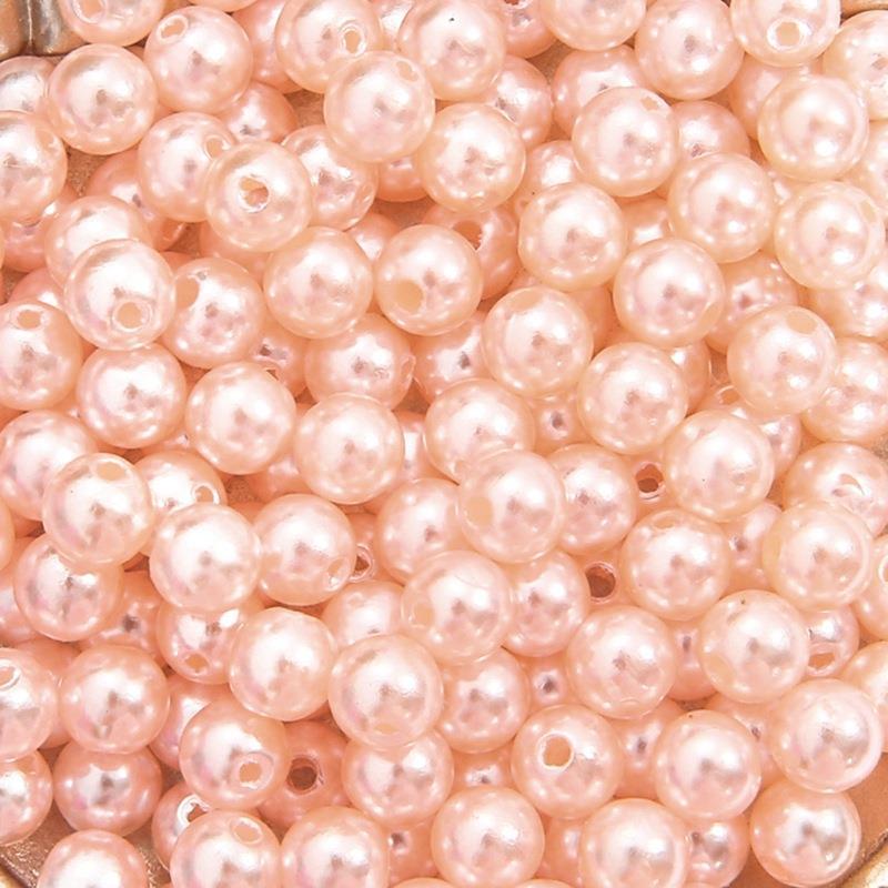 DIY Acrylic Pearl Beads: Round, Loose Beads for Handmade Jewelry Accessories, Bracelets, Necklaces, and Earrings.