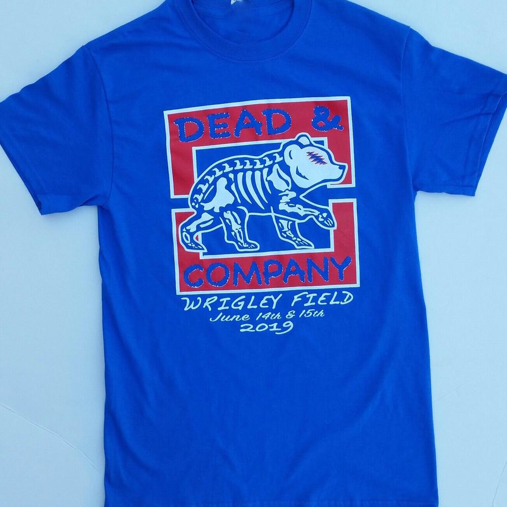 

Dead and Company 2019 chicago T-shirt blue Cotton Unisex TA5198 Unisex T-Shirt S