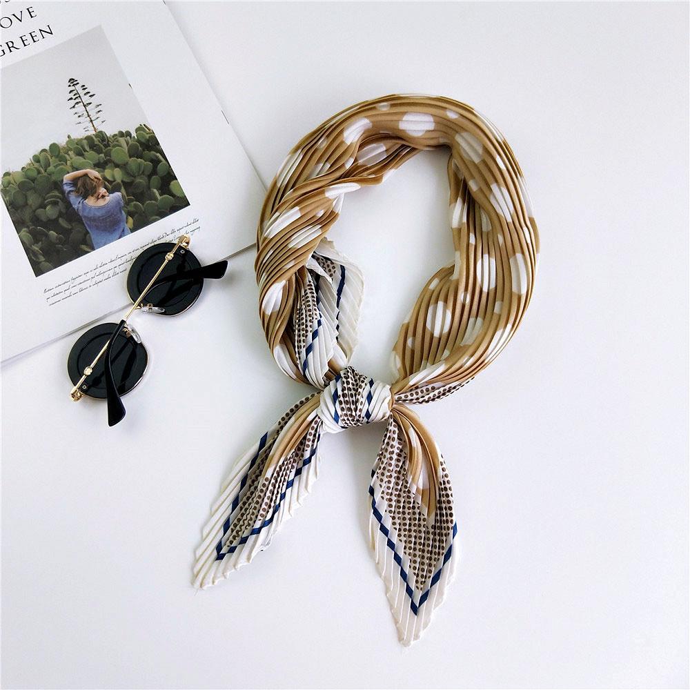 Decorative Simple Texture Silk Scarf Women'S New Style Spring And Autumn Summer Fashion Versatile Headscarf Work Scarf