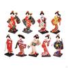Ethnic Japanese Geisha Doll Collectible Figurine Female Statue Kimono for Home Office