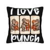Adorable Cute Baby Monkey Punch Pillow Cover  Vintage Pillow Case For Sofa Car Home Decor Graphic Pillowcases Gift Idea