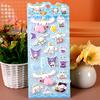 4pcs Cute Sanrio Butt 3D Relief Stickers Kuromi Melody Creative Squeeze Decompression Toy Decals Guitar Phone Notebook Sticker