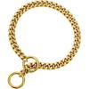 Txprodogcha 18K Gold Chain Dog Collar 10MM Cuban Link Chain Stainless Steel Metal Links Walking Training Collar for Small Medium Large Dogs 10in To