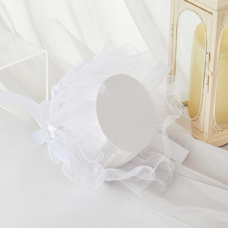 Sturdy Decorative Flower Girl Basket with Ribbon and Bowknot for Wedding Processions Ceremony Daily Use Trendy Women