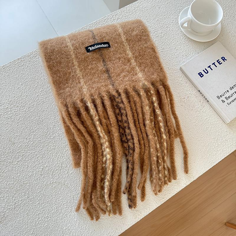 Women's Scarves with Tassel Men's and Women's Autumn and Winter Temperament Scarves