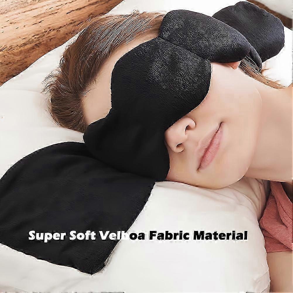 Weighted Sleep Mask for Deep Rest, Soft Eye Mask for Eye Strain Relief, Relaxing Sleep Eye Cover for Men Women Home Travel