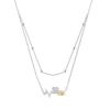 Wind natural crystal stone temperament sense crystal heart beating collarbone chain s925 sterling silver heartbeat necklace women's fashion gift