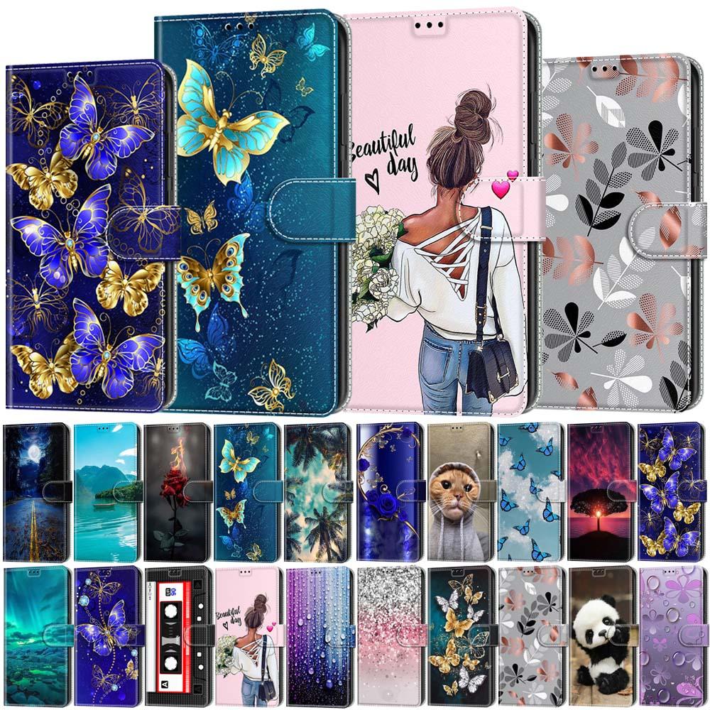 Lovely Butterfly Wallet Case For Huawei Honor 90 Pro X50 X6 X6A X7 X8 X8A X9A Magic 5 Lite Magnetic Flip Leather Card Slot Cover
