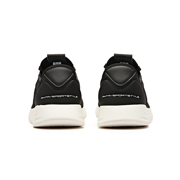 Anta Comfortable Versatile Shock Absorbing Wear Resistant Low Top Casual Shoes Women Sneakers Black White 12838888-1